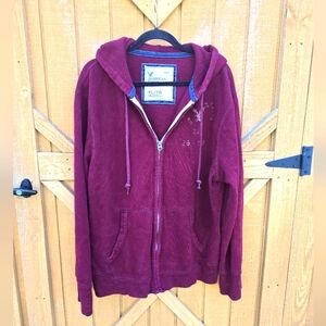 Burgundy Zip-Up Hoodie